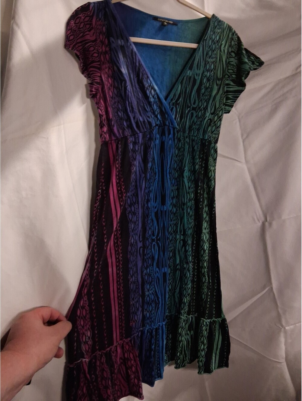 Lucky Brand Multicolor Design Y2K Dress Size Small Boho Colorful Vibrant N2